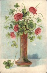 Vase of Four-Leaf Clover Postcard