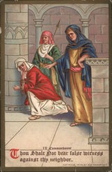 The Ninth Commandment Religious Postcard Postcard