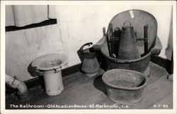 The Bathroom - Old Acadian House Postcard