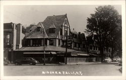 Street Scene with Red Coach Inn Postcard