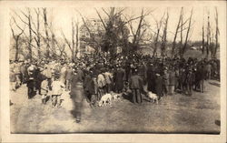 People Gathering Around Home Postcard