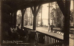 Main Veranda, Douglas Lodge, Itasca State Park Park Rapids, MN Postcard Postcard