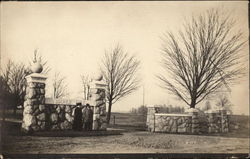 Entrance to Maple Hill Cemetery Charlotte, MI Postcard Postcard