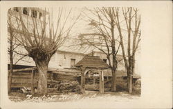 Back of Building in Winter Buildings Postcard Postcard