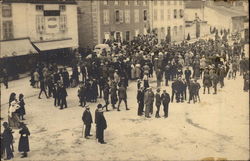 People Gathering in Plaza Postcard