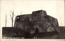 Captured German A7V Sturmpanzer Tank World War I Postcard Postcard