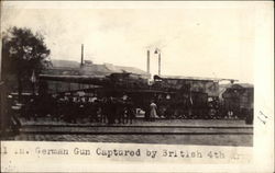 German Gun Captured by British 4th Army World War I Postcard Postcard