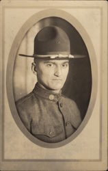 Portrait of Soldier in Uniform Postcard