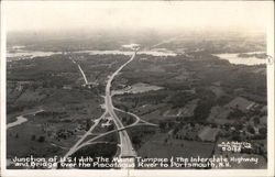 Junction of US 1 With the Maine Turnpike & Interstate Highway Portsmouth, NH Postcard Postcard