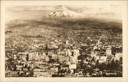 View of Portland and Mt. Hood Postcard