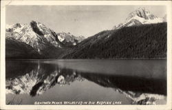 Sawtooth Peaks Reflected in Big Redfish Lake Postcard