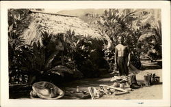 Native in Front of Home Postcard