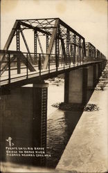 Bridge on Bravo River Piedras Negras, Mexico Postcard Postcard