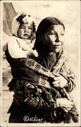 Native American Mother with Child Native Americana Postcard Postcard