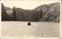 Boulder Dam and Speedboat, Boulder Dam Postcard