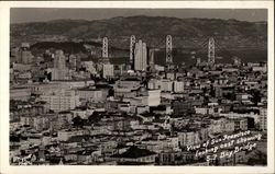 View of San Francisco Looking East Showing S.F. Bay Bridge Postcard