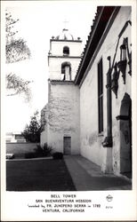 San Buenaventura Mission - Bell Tower Postcard