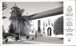 View of the Mission Belfry and Eastside Doorways Ventura, CA Postcard Postcard