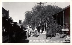 Olvera Street with Vendors and Local Musicians,  El Paseo Postcard