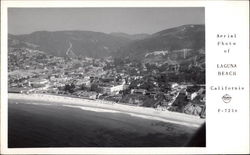 Aerial View of Beach and Town Postcard