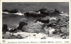 Southern California Shores, View of Beach & Rocks Laguna Beach, CA Postcard Postcard