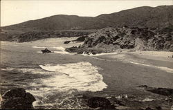 Waves Coming In To Beach Laguna Beach, CA Postcard Postcard