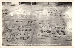 Footprints and Autographs of the Stars, Chinese Theatre Hollywood, CA Postcard Postcard