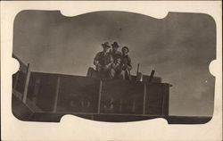 Men on Truck Postcard Postcard