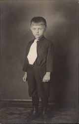 Portrait of Young Boy with White Tie Postcard