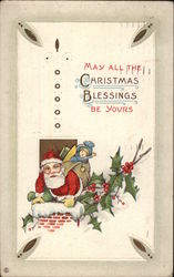 May all the Christmas blessings be yours Postcard