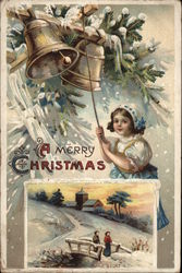 A Merry Christmas Children Postcard Postcard