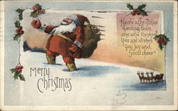 Merry Christmas Santa Claus Postcard Postcard