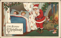 A Merry Christmas Santa Claus Postcard Postcard