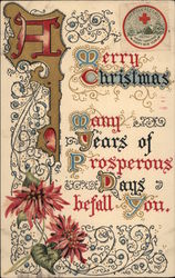 A Merry Christmas Postcard Postcard