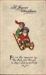 A Joyous Christmas Children Postcard Postcard