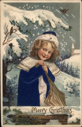 Merry Christmas Children Postcard Postcard