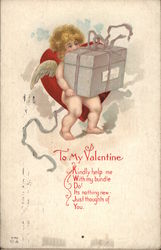 Cupid carrying a gift Postcard