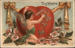 To my Valentine Cupid Postcard Postcard