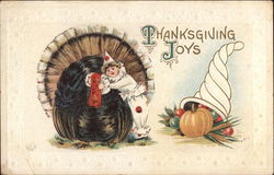 Thanksgiving Joys Turkeys Postcard Postcard