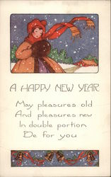 Happy New Year Christmas Postcard Postcard