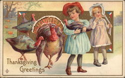 Thanksgiving greetings Children Postcard Postcard