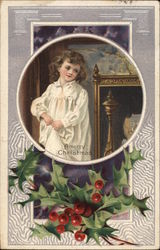 A Merry Christmas Children Postcard Postcard