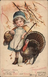 Thanksgiving Greeting Children Postcard Postcard