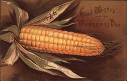 Good Wishes for Thanksgiving Day - Corn on the Cob Postcard