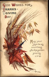 Good Wishes for Thanksgiving Day Postcard