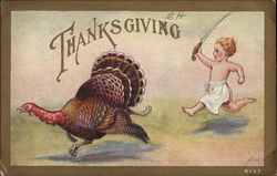 Thanksgiving Turkeys Postcard Postcard