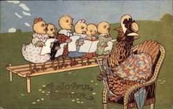 A Joyful Easter - Chicks Singing Postcard