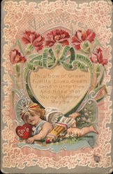 To My Valentine - Heart and Carnations Hearts Postcard Postcard