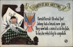 Fourth of July Greeting Postcard