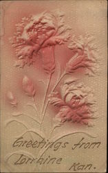 Embossed Flowers Postcard